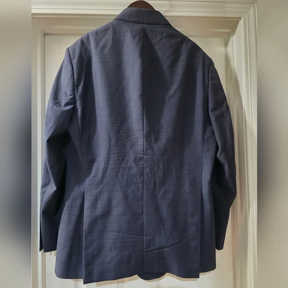 Brooks Brothers Blue Plaid Tollegno 1900 Regent Fit 100% Italian Wool Blazer.48R - Picture 4 of 14